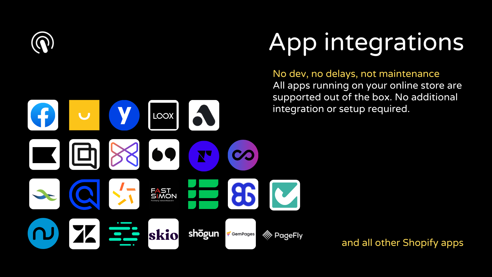 All your app integrations supported