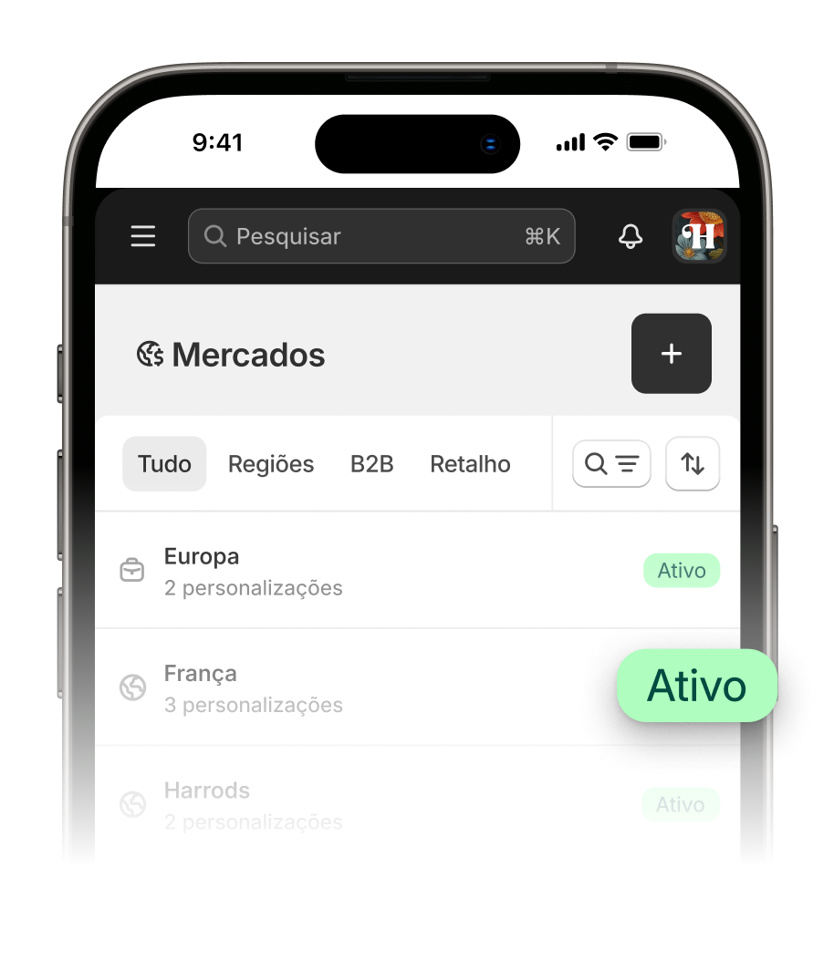 Animação que mostra como criar um mercado em minutos
