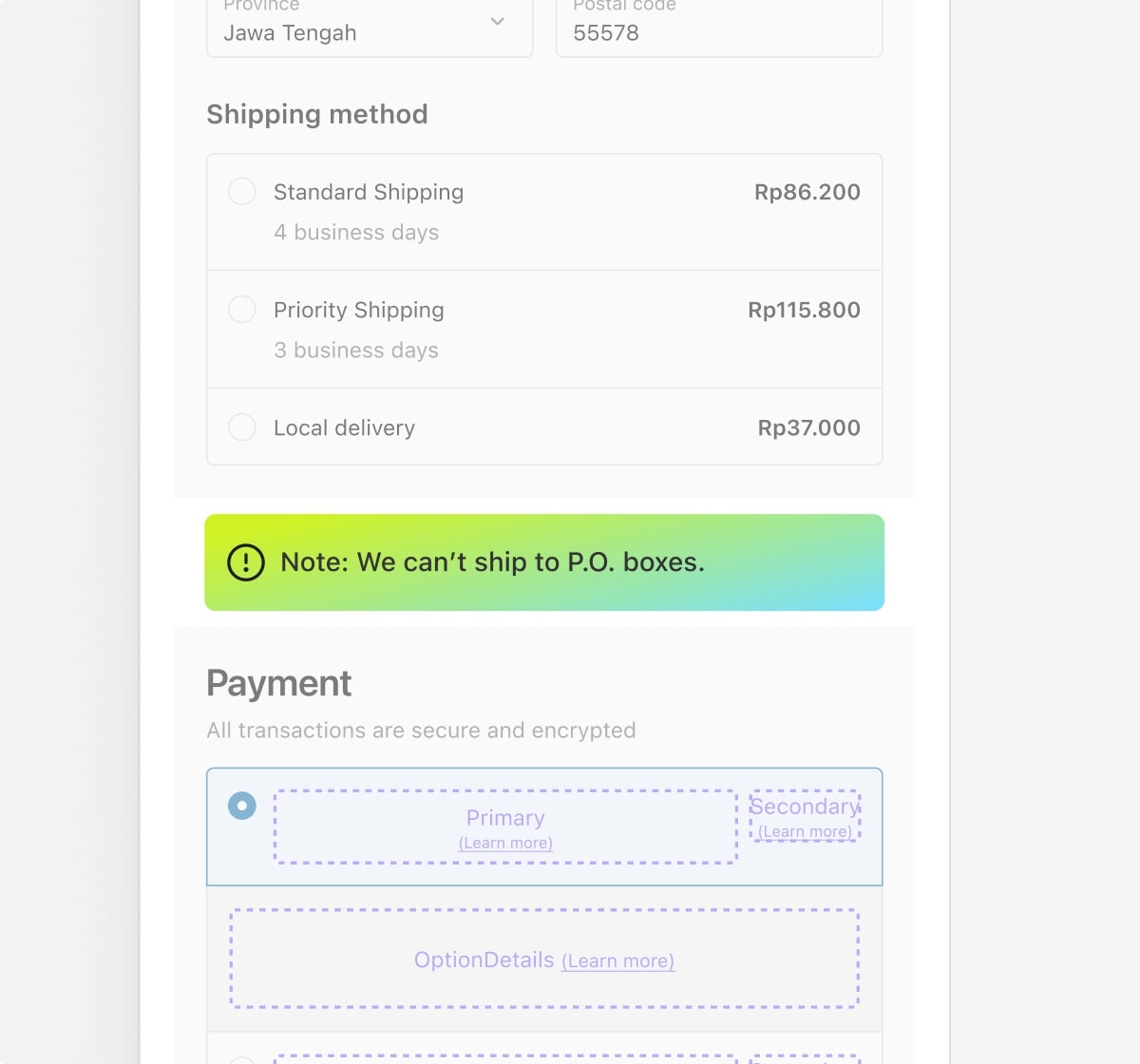 Custom content and fields