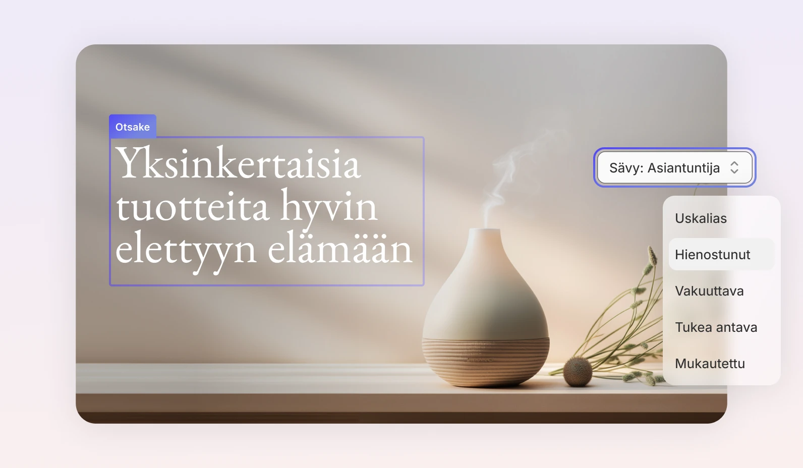 Verkkosivujen rakennustyökalun käyttöliittymä