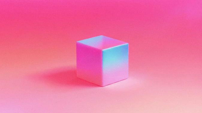 imagem com um cubo num fundo rosa alusiva ao tema como começar no dropshipping.