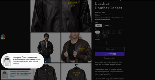Sales Notification on Website