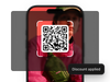 A phone displays a QR code being scanned at checkout with a "Discount applied" confirmation