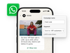 The WhatsApp logo beside a smartphone that's composing a marketing message with a list of selectable options