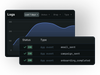 The admin receives events from an app, and the Dev Dashboard shows logs monitoring the app's performance