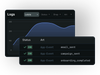 Der Adminbereich empfängt Ereignisse von einer App, und das Dev Dashboard zeigt Protokolle zur Überwachung der Leistung der App.