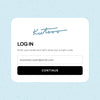 A store’s customized B2B login page with light blue background and overlaid white box with company logo, email form field, and continue button.