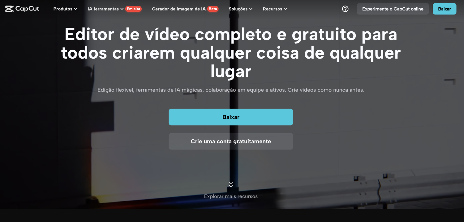 Site da CapCut