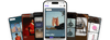 An iphone with the Shop app open showcasing personal recommendations and offers for the customer, from 6 different stores.
