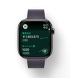再設計されたShopifyアプリが表示されたApple Watchに、販売合計とセッション数が表示されている。