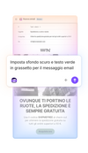 Un’email su sfondo bianco e font semplice viene visualizzata sotto un prompt di Sidekick in cui si chiede di modificarne lo stile con carattere verde in grassetto e sfondo scuro. Il design dell’email si aggiorna.