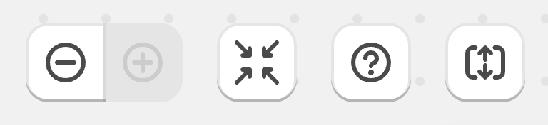 Image of the display toolbar icons in the Shopify Flow workflow editor.