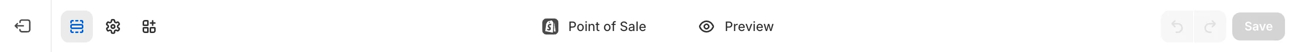 The menu bar in the POS editor