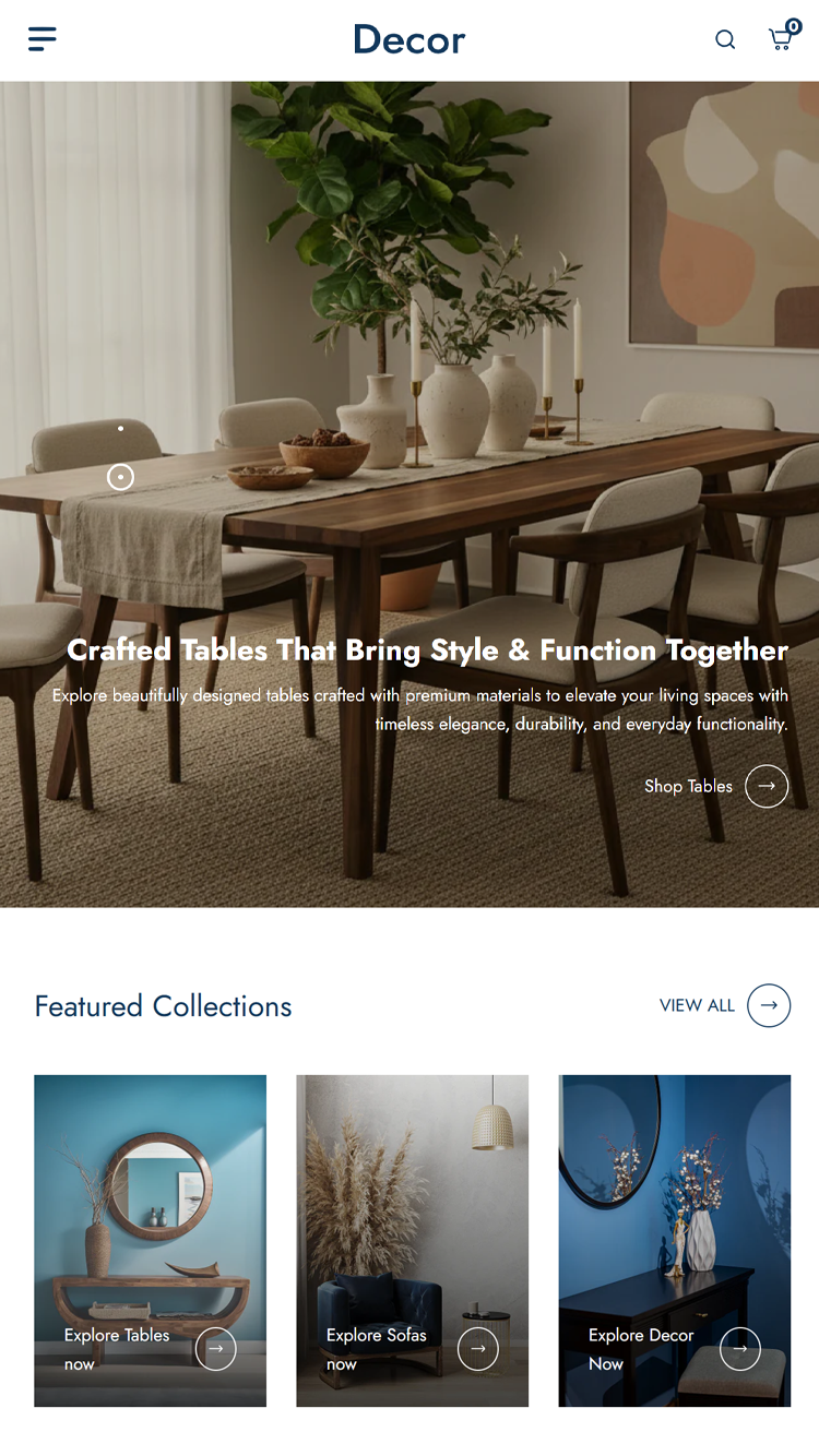 Theme screenshot that previews Decor
