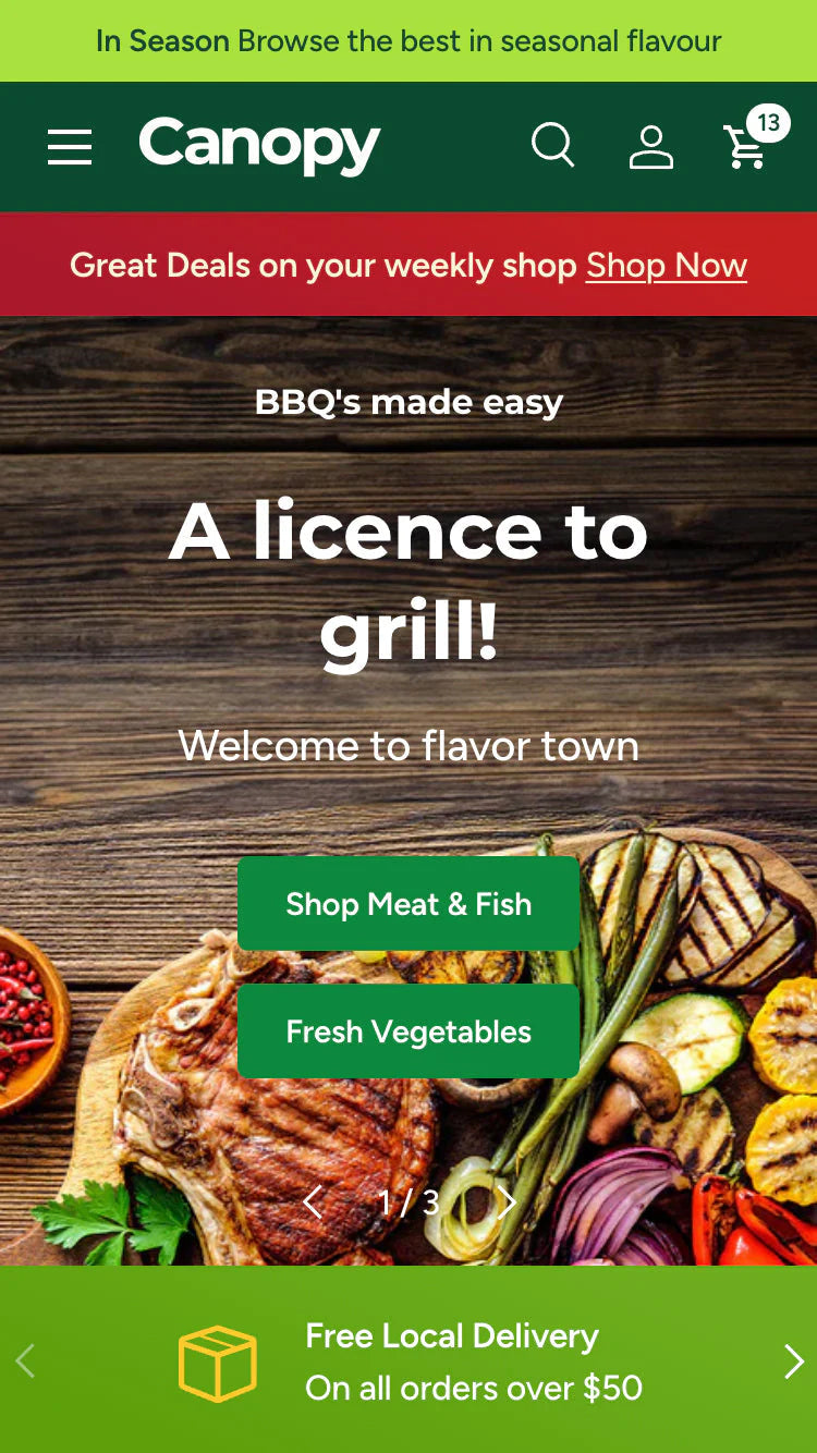 Theme screenshot that previews Canopy