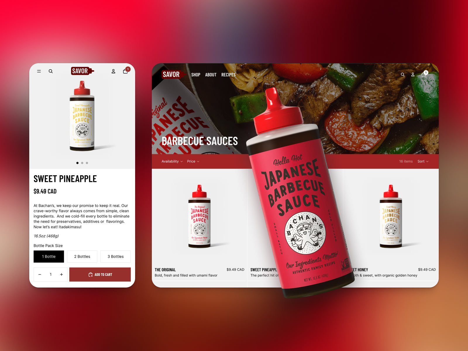Bright, appetizing displays