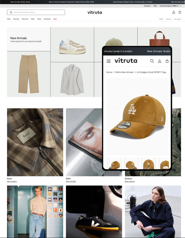 Captura de pantalla de la tienda online de 