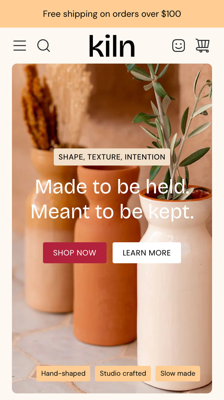 Theme screenshot that previews Kiln