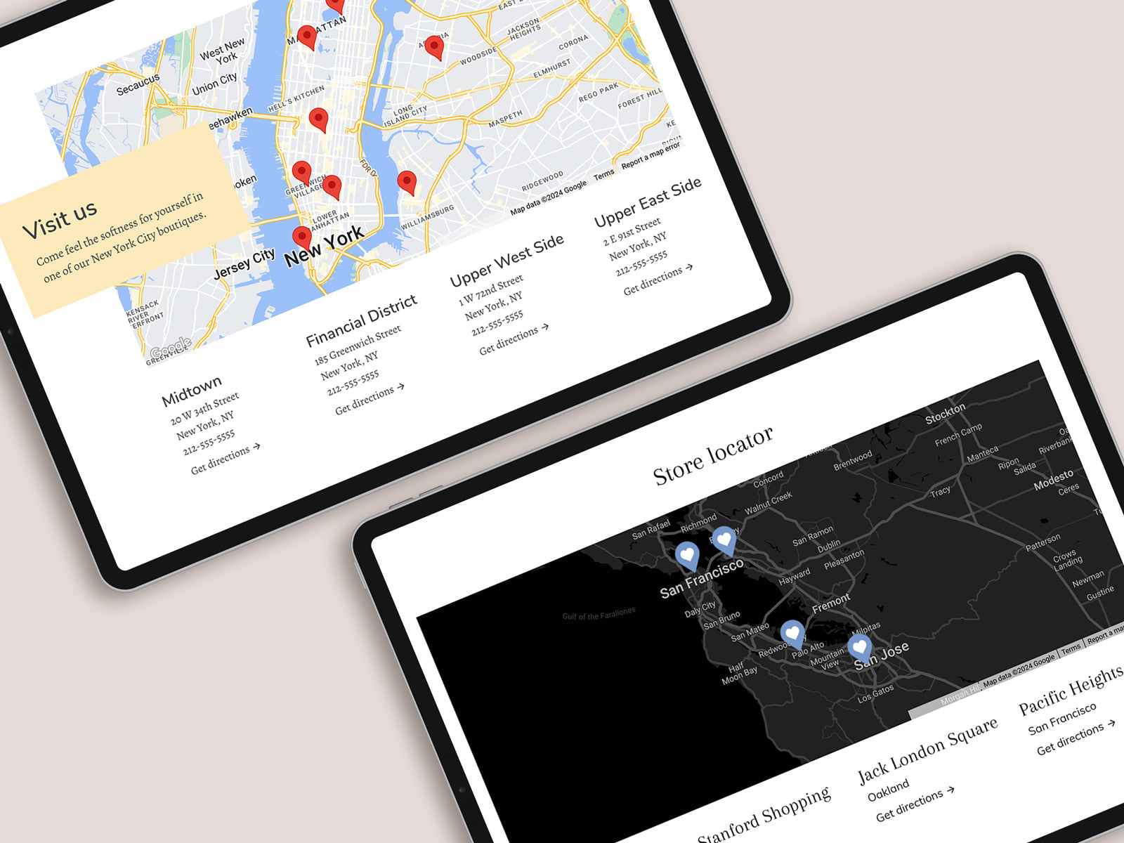 Map with multiple locations