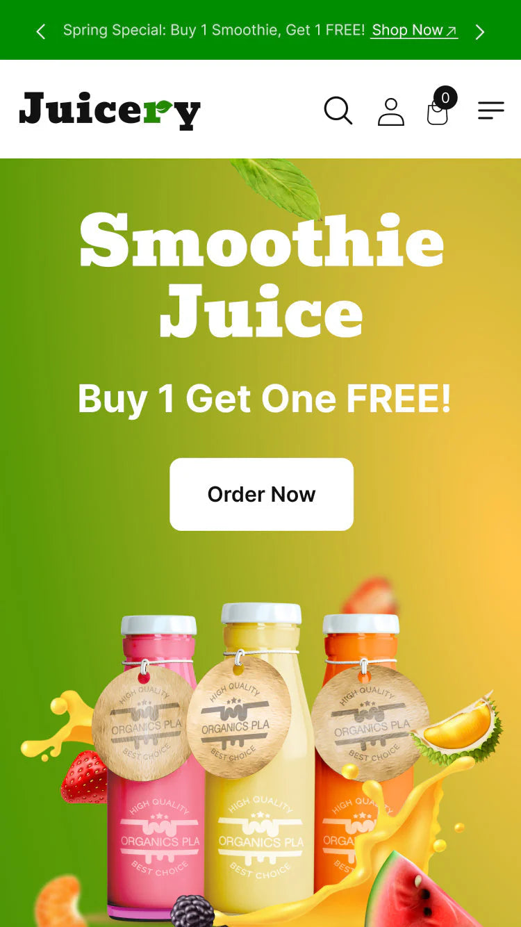 Theme screenshot that previews Juicery