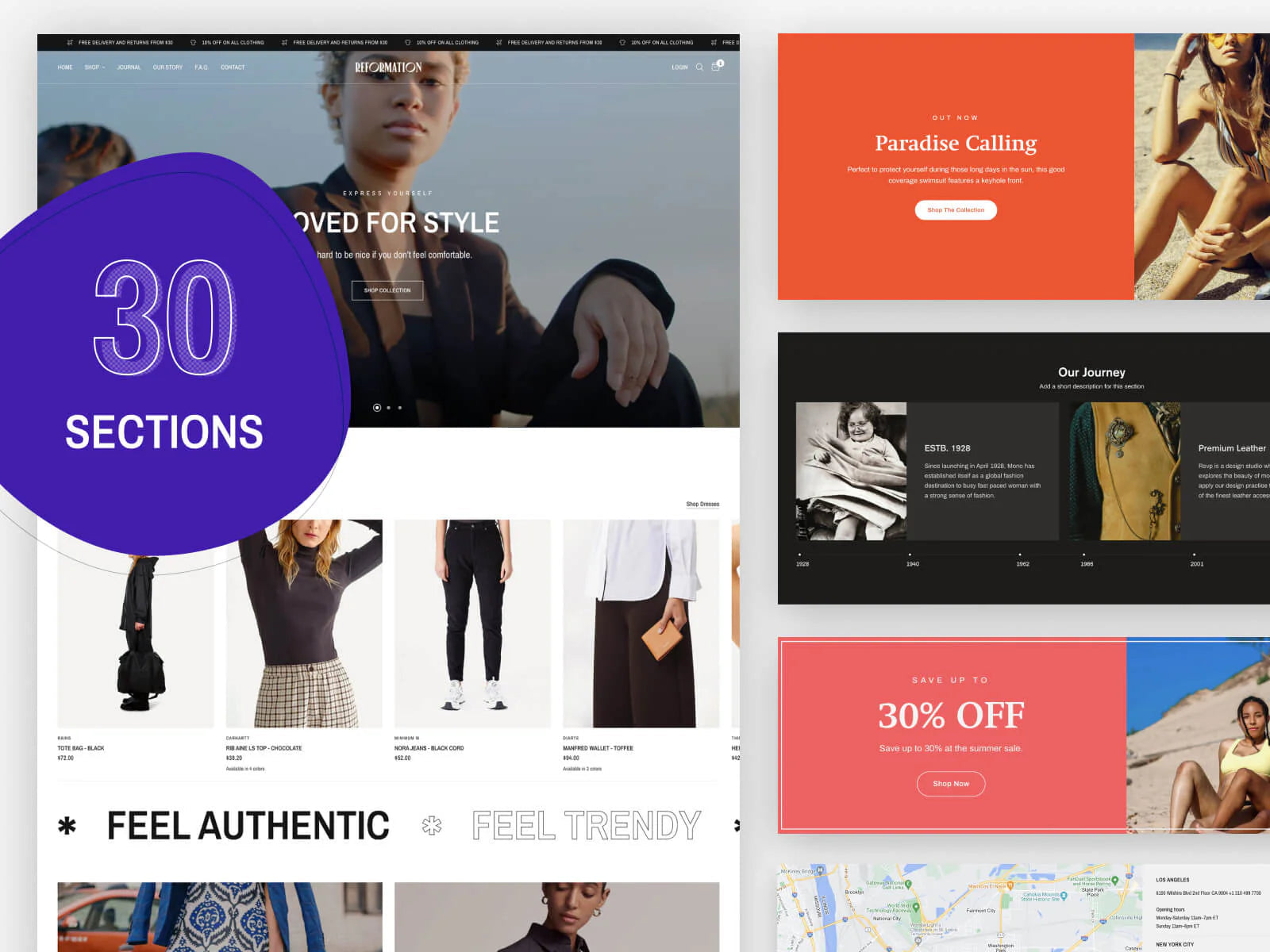 30 Custom sections
