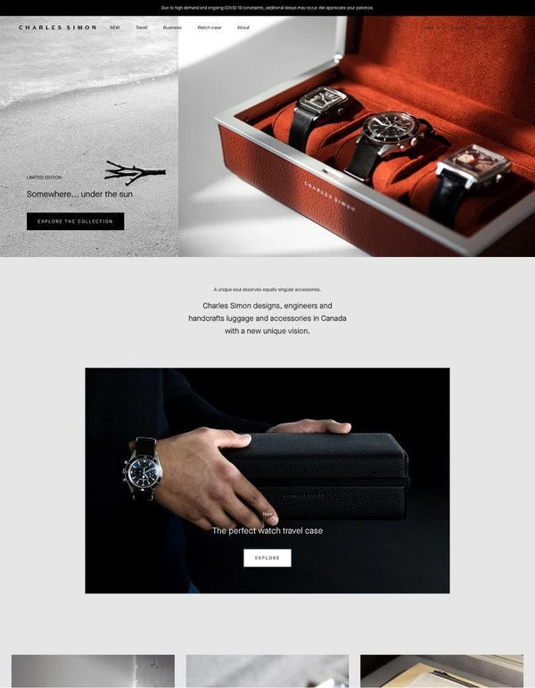 Captura de pantalla de la tienda online de 