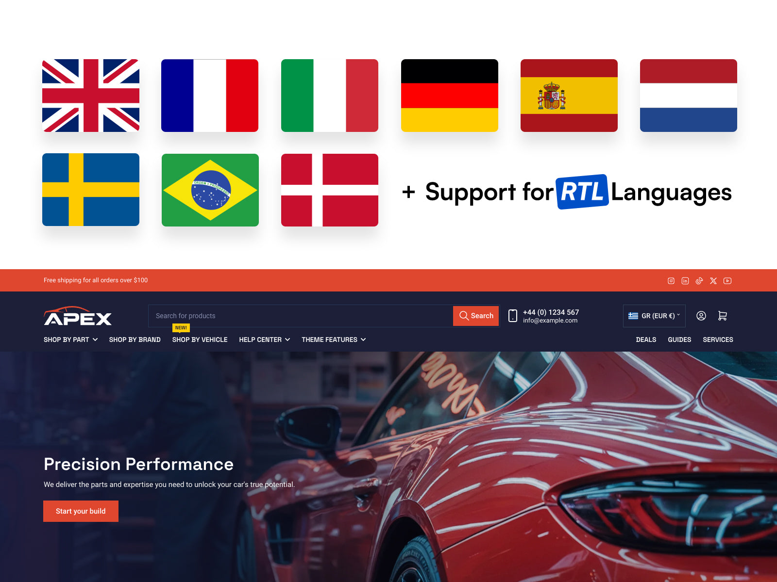 Multilingual and RTL ready