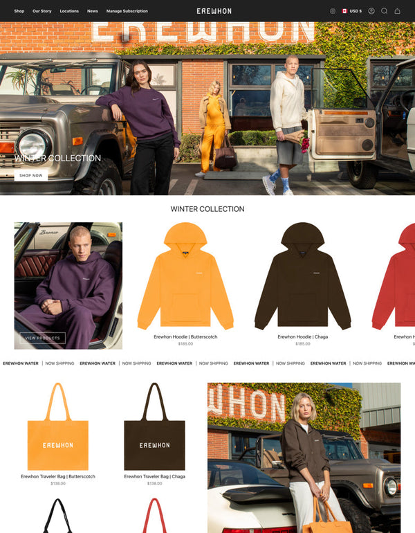 Captura de pantalla de la tienda online de 