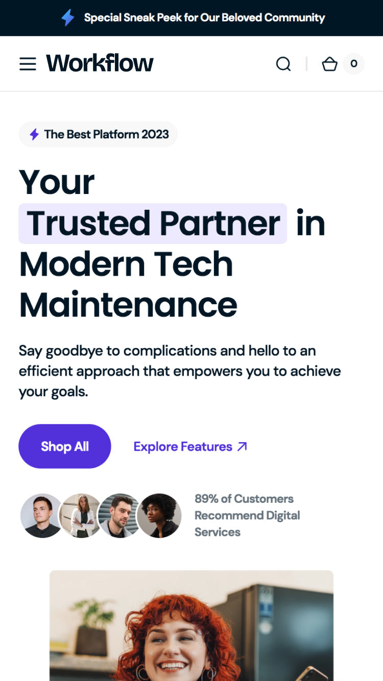 Zrzut ekranu szablonu z podglądem Workflow