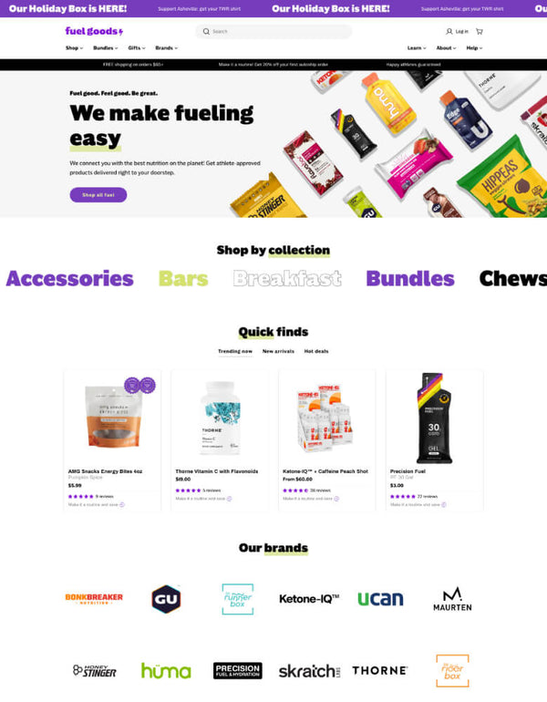 Captura de pantalla de la tienda online de 