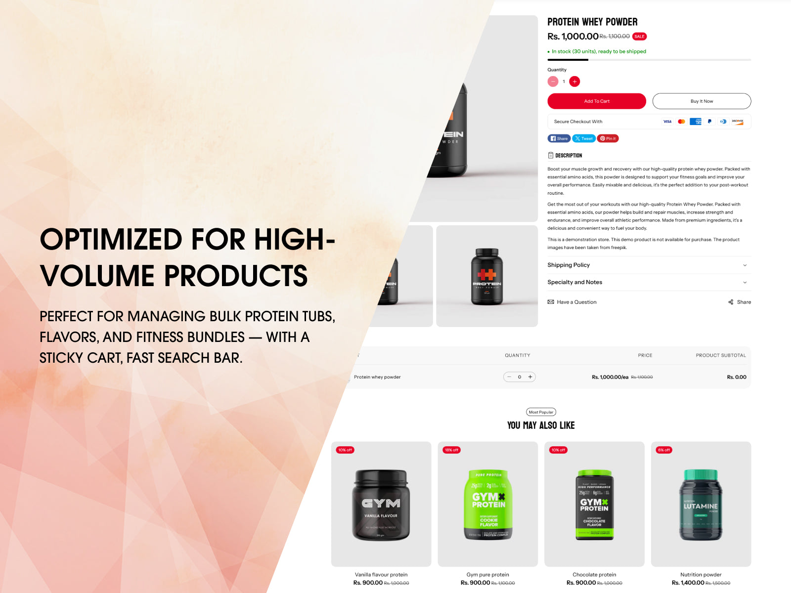 Optimized for High-Volume Sale