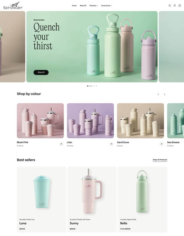 Captura de pantalla de la tienda online de 