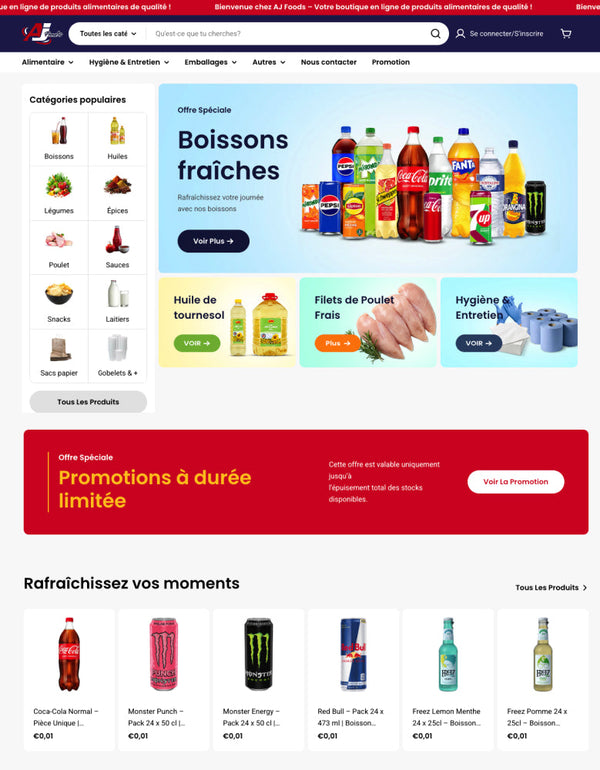 Captura de pantalla de la tienda online de 