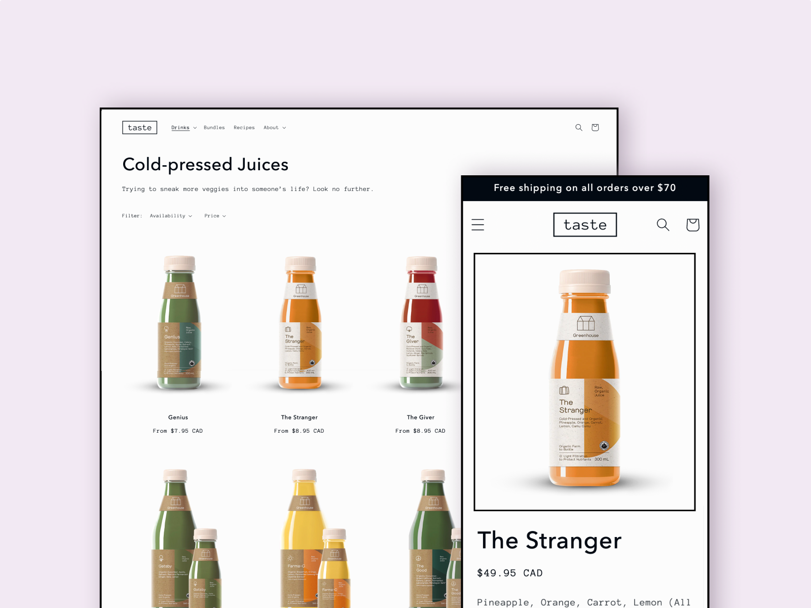 Showcase product quality