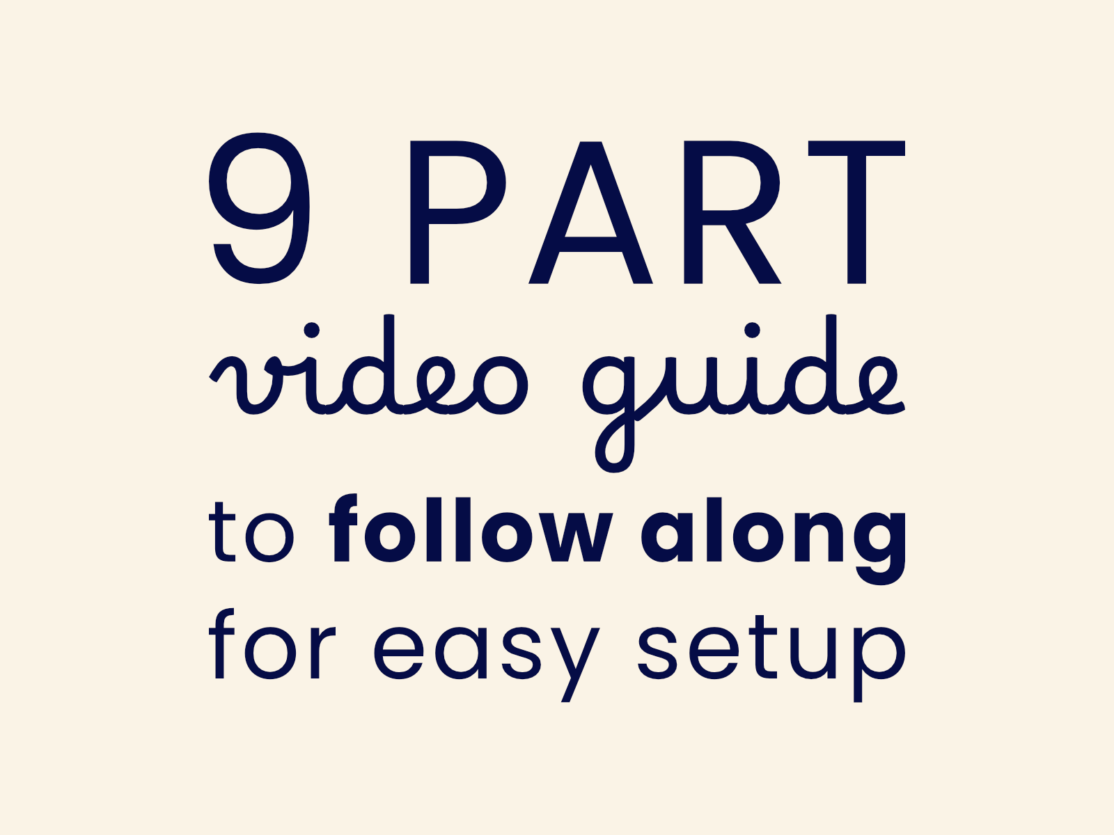 Complimentary video guide.
